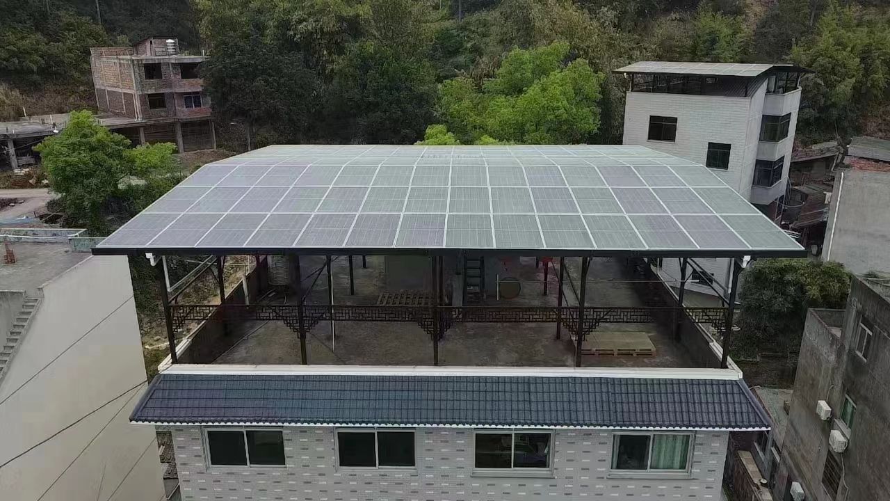 哈密15kw+10kwh自建别墅家庭光伏储能系统